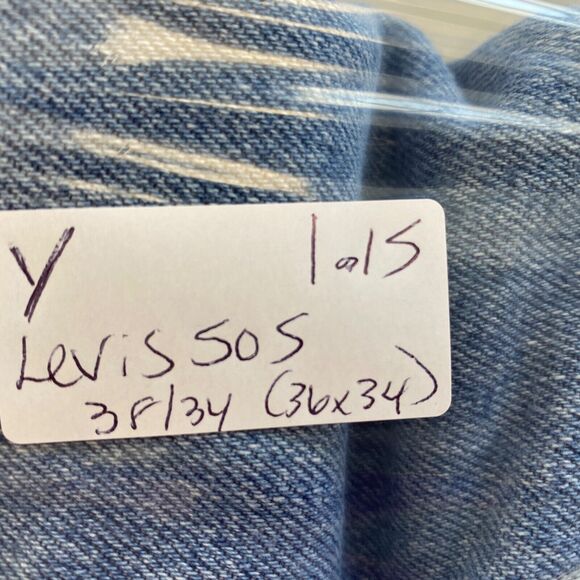 Levis 505 Jeans Mens 36x34 Blue Regular Fit Straight Leg Cotton Vintage Y2K - Picture 12 of 12